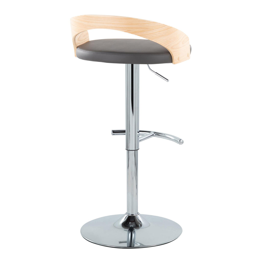 Contemporary Adjustable Barstool with Swivel