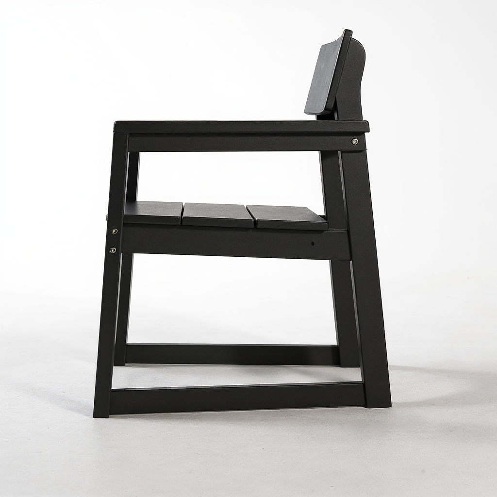 Black HDPE Outdoor & Garden Armchairs with Modernist Design