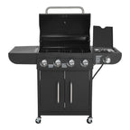 4 Burner Propane Gas Grill with Side Burner