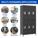 6 Door 72"H Metal Lockers With Lock for Employees