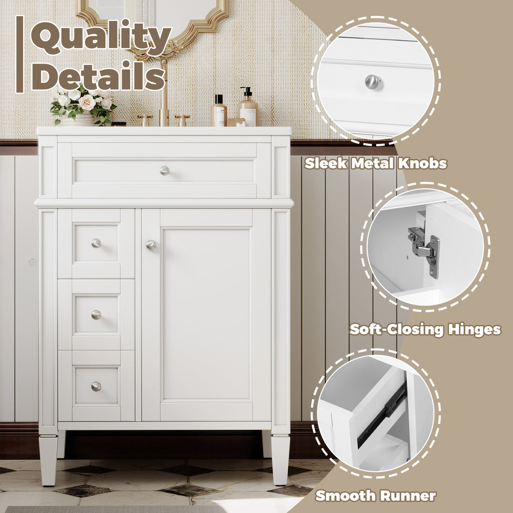 24" Bathroom Vanity with Top Sink