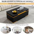 VIBE HAUS Lift-Top Coffee Table with Storage Stools
