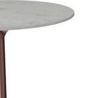 Osborne 36 Inch Wide Genuine Marble and Iron Contemporary Dining Table