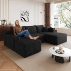 95" Cloud Sectional Sofa with Ottoman