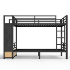 Twin XL Over Twin XL Size Metal Bunk Bed for Teens