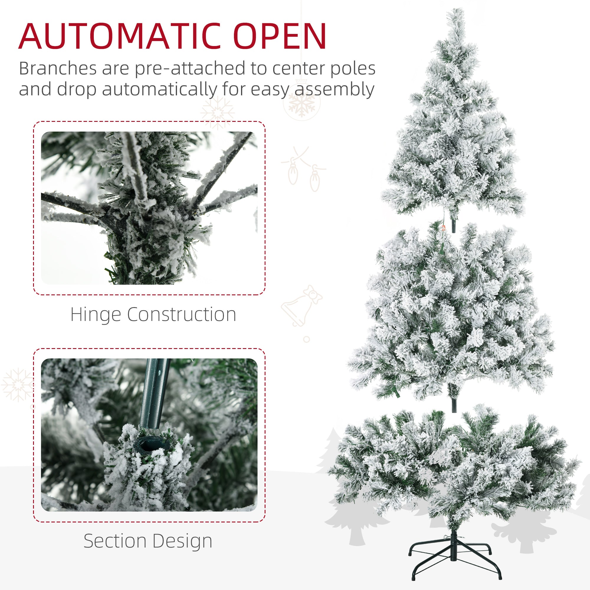 7.5ft Tall Prelit Artificial Christmas Tree