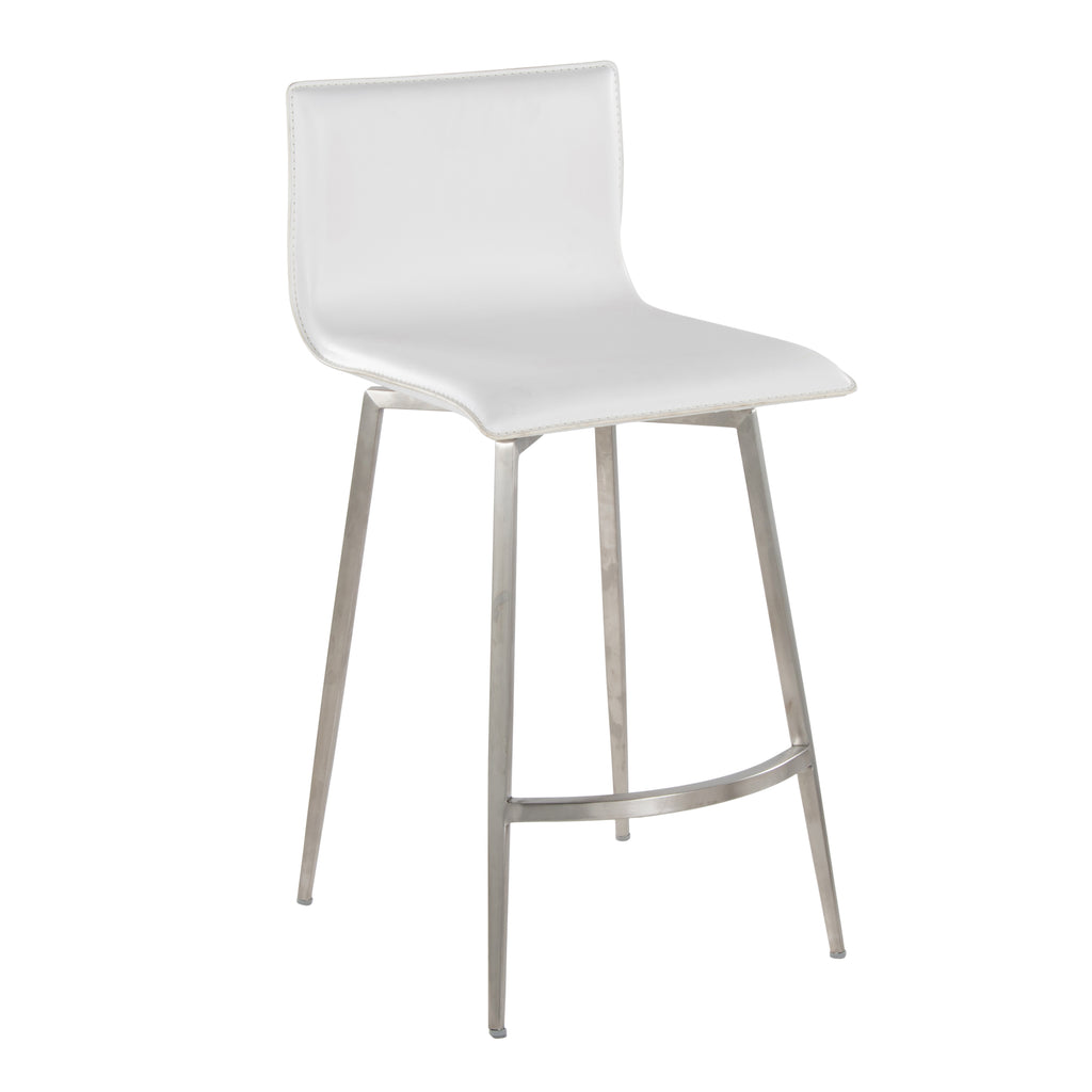 26" Upholstered Contemporary Fixed-Height Counter Stool Set