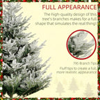 Flocked Hinged Xmas Tree