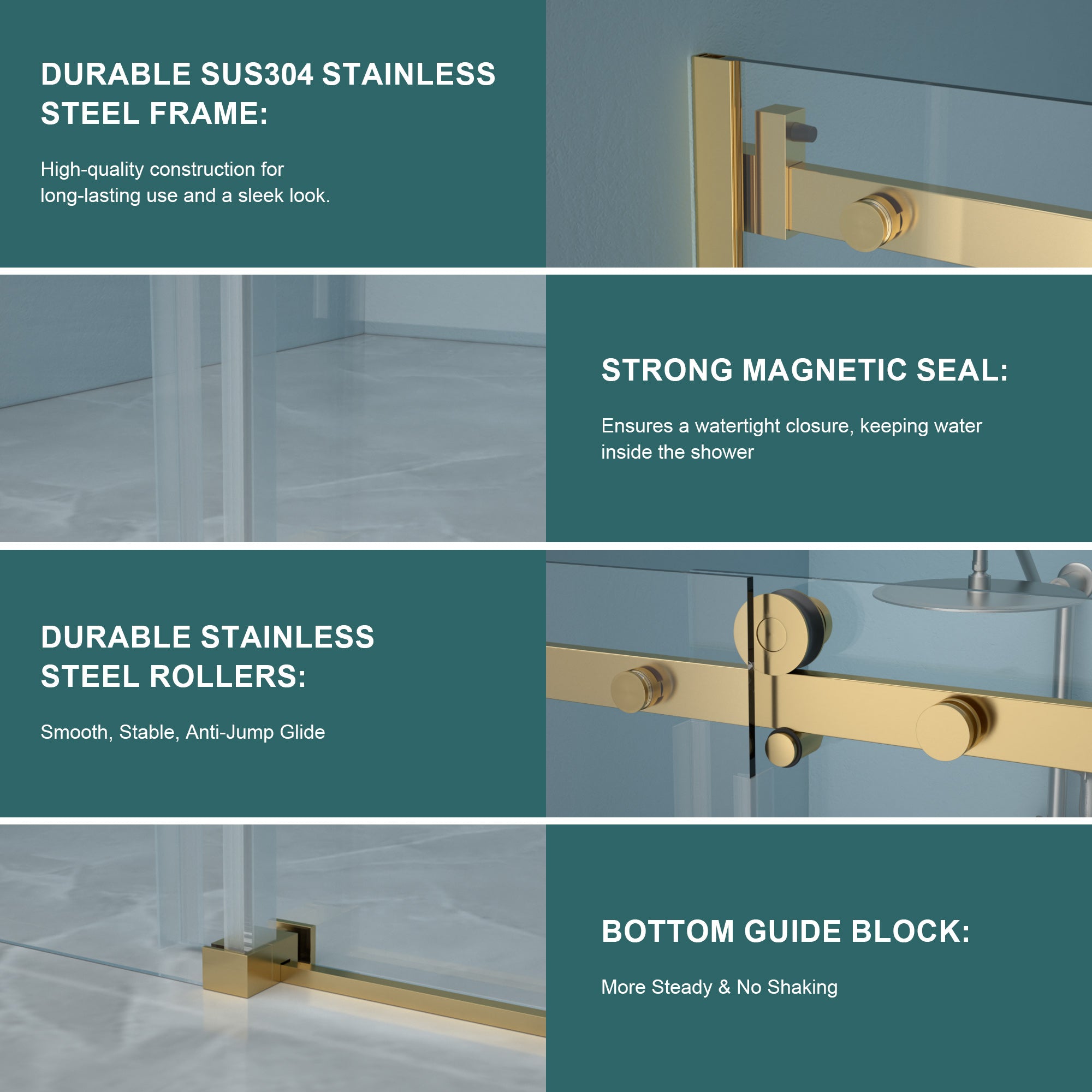 48"W x 76"H Single-Slide Shower Door