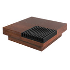 Italian Retro - Inspired Acacia Wood Storage Coffee Table