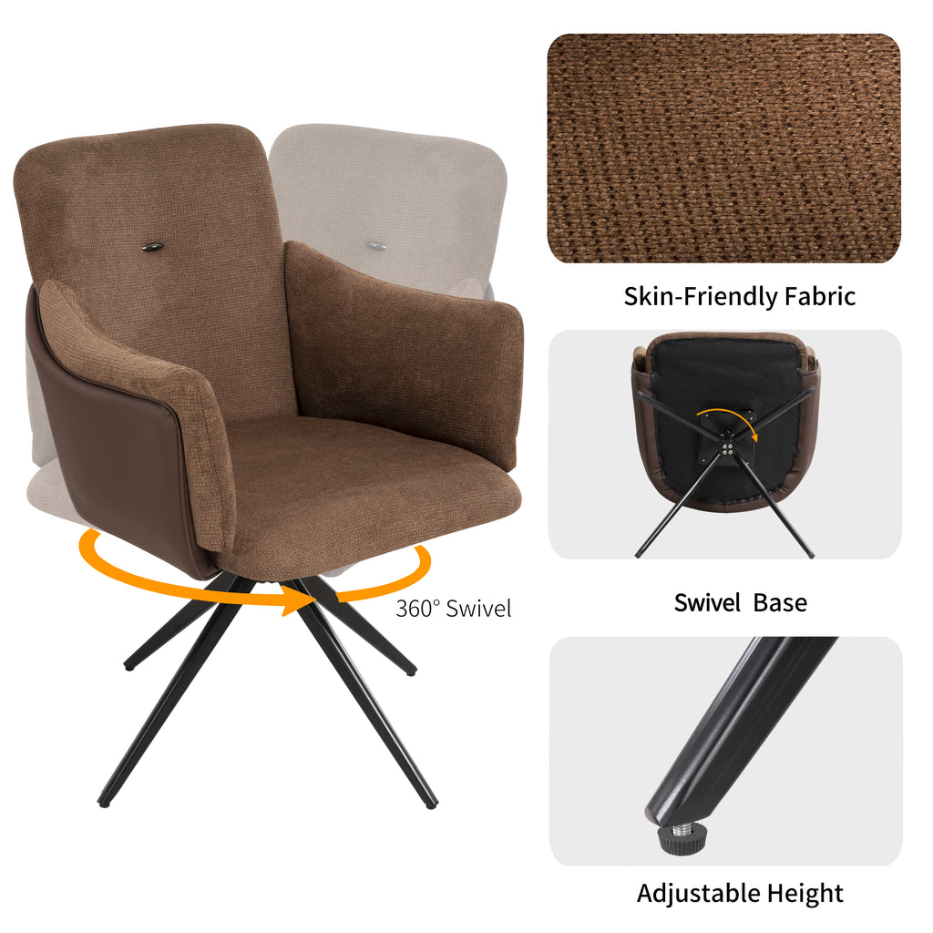 360° Swivel Home Office Desk Chairs Set of 2