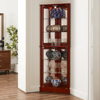 Corner Curio Display Cabinet with Lights
