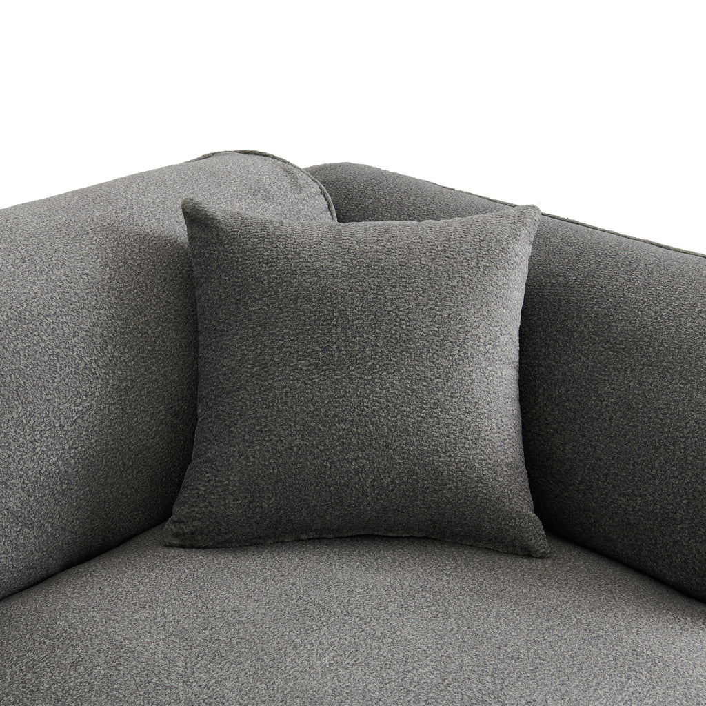 U_Style Luxury Living Room Double-Needle Cut Velvet Sofa