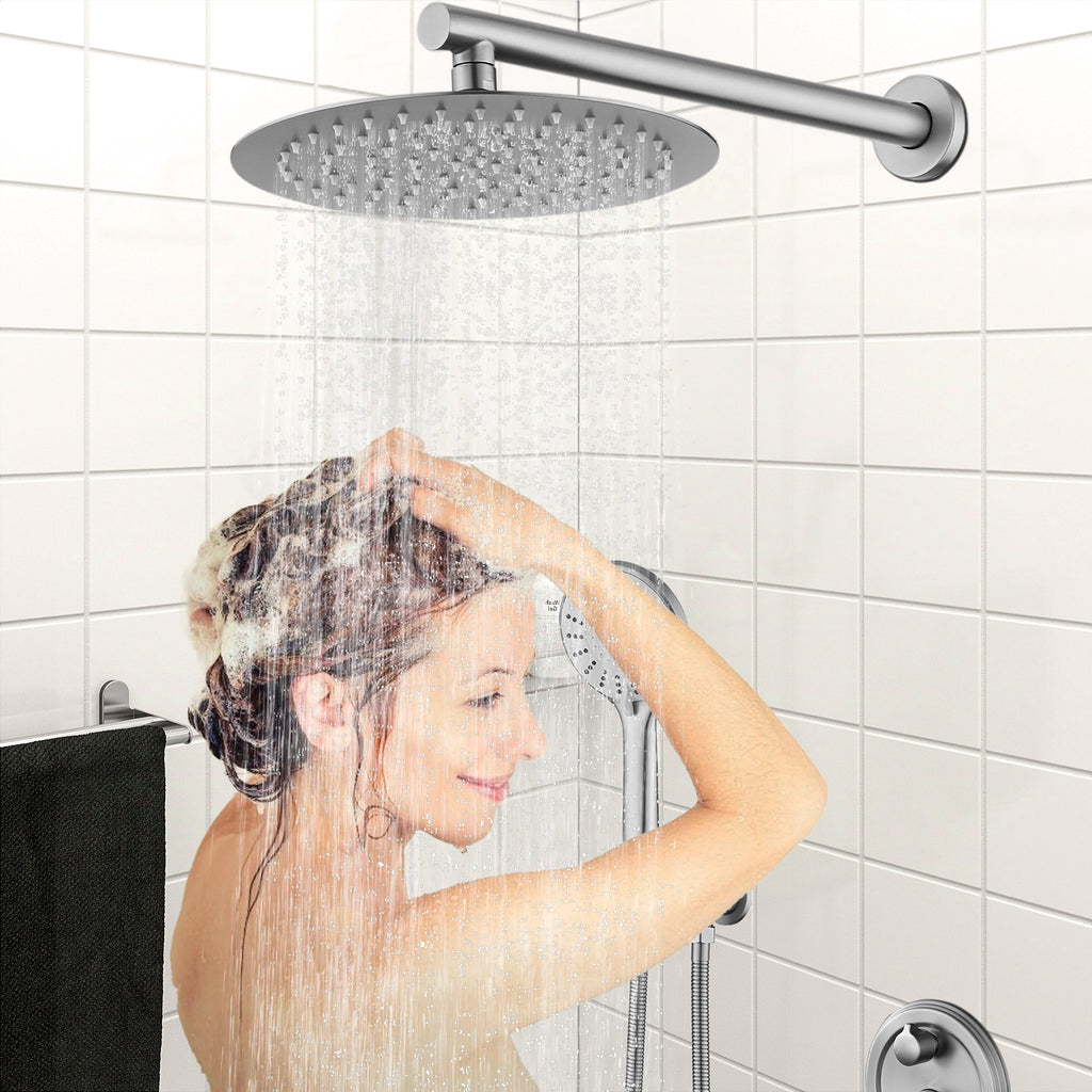 10 Inches Wall Mounted Shower with High Pressure Rain Shower Head