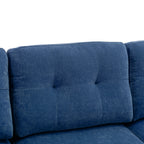 110" L-Shape Convertible Sectional Sofa Couch with Movable Ottoman