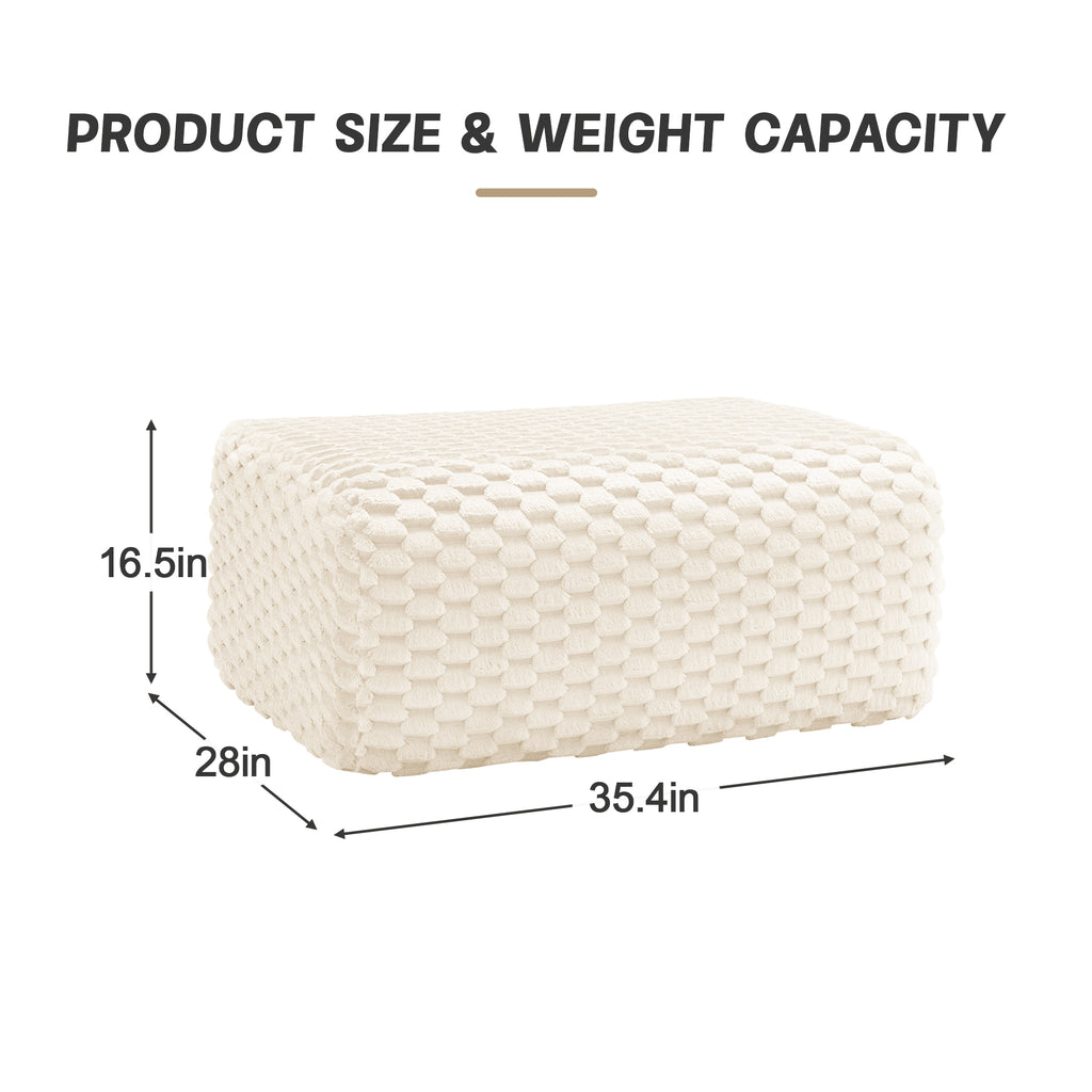 Ottoman Flannelette Fabric - White