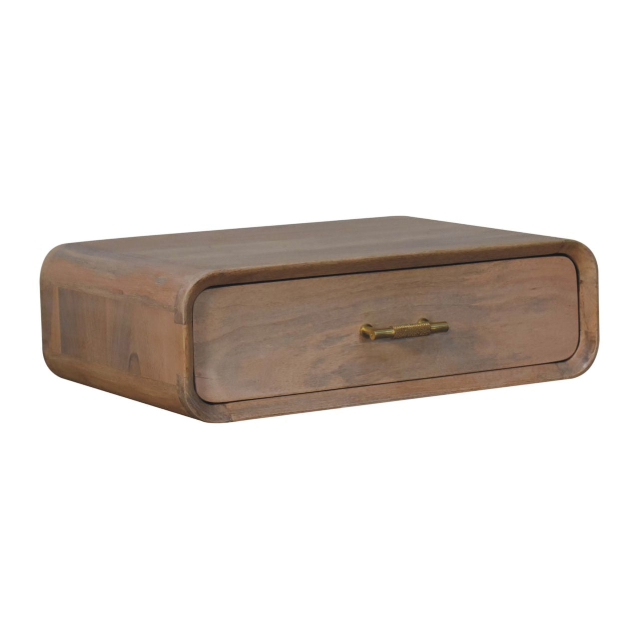 Solid Wood Sonoma T-Bar Wall-Mounted Nightstand, 1-Drawer