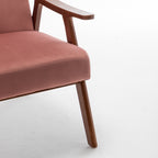 Accent Chair with Velvet Upholstery and Solid Wood Frame