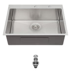 30" Single Bowl Topmount Kitchen Sink