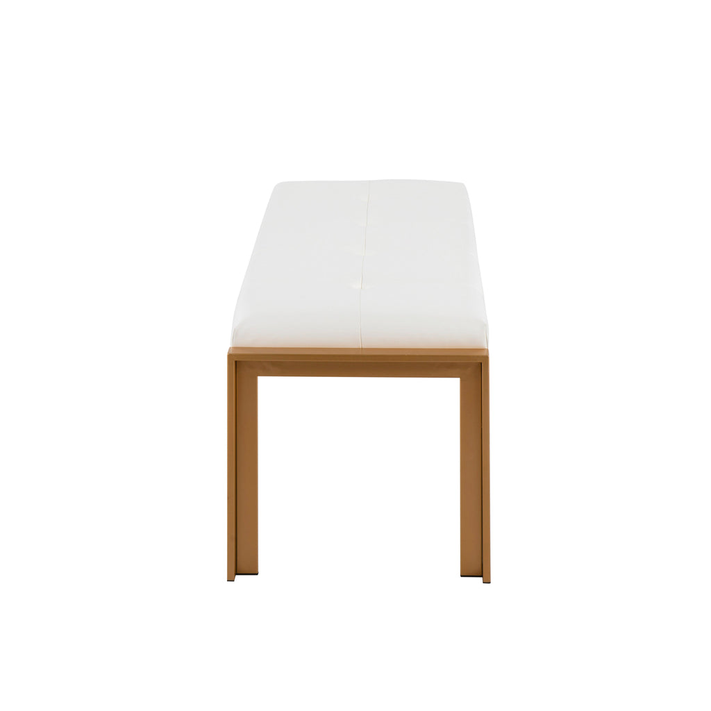 Contemporary Bench in White