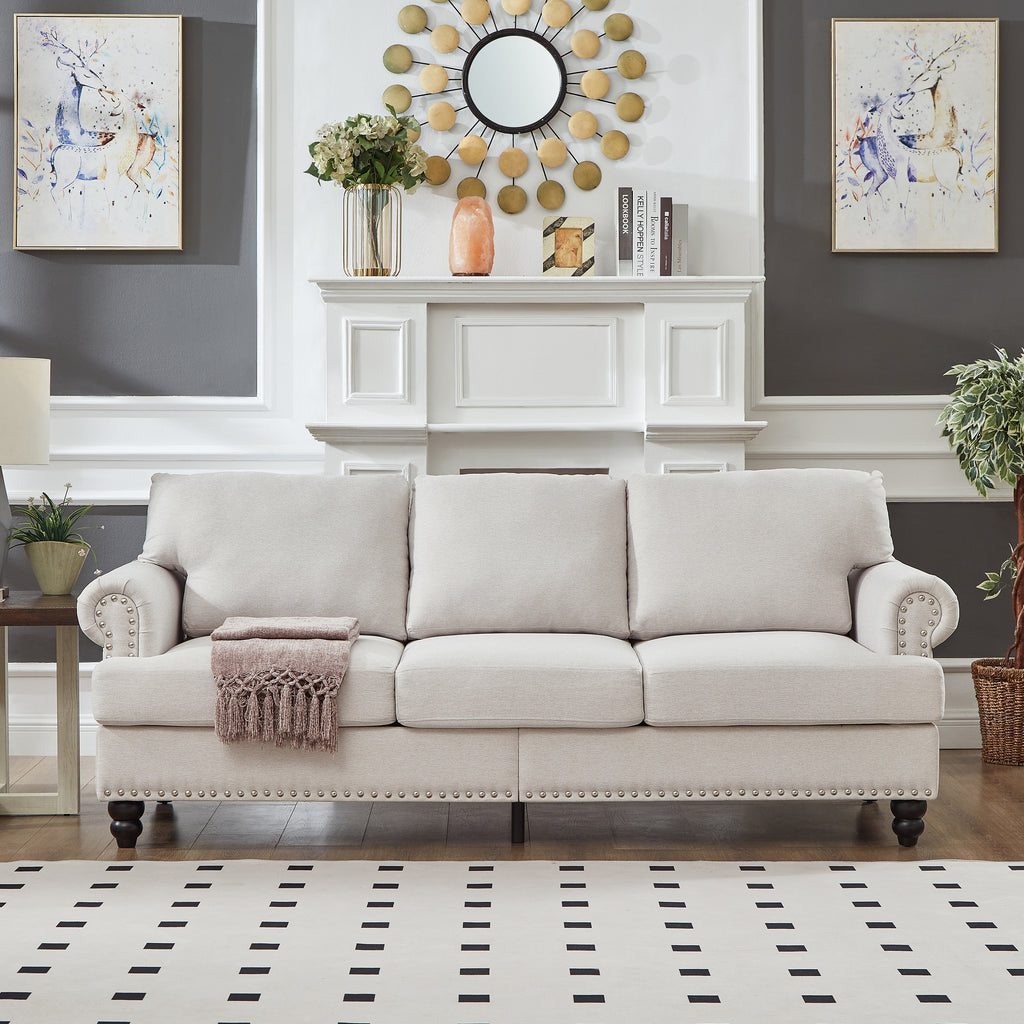 83" Modern Classic Design Three Seater Sofa