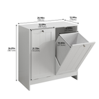 Tilted Laundry Hamper with Removable Basket