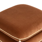 Monarch 19.5" Squared Upholstered Ottoman with Bullion Fringe