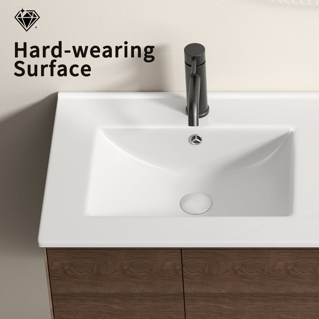 Double Bowl Ceramic Bathroom Sink