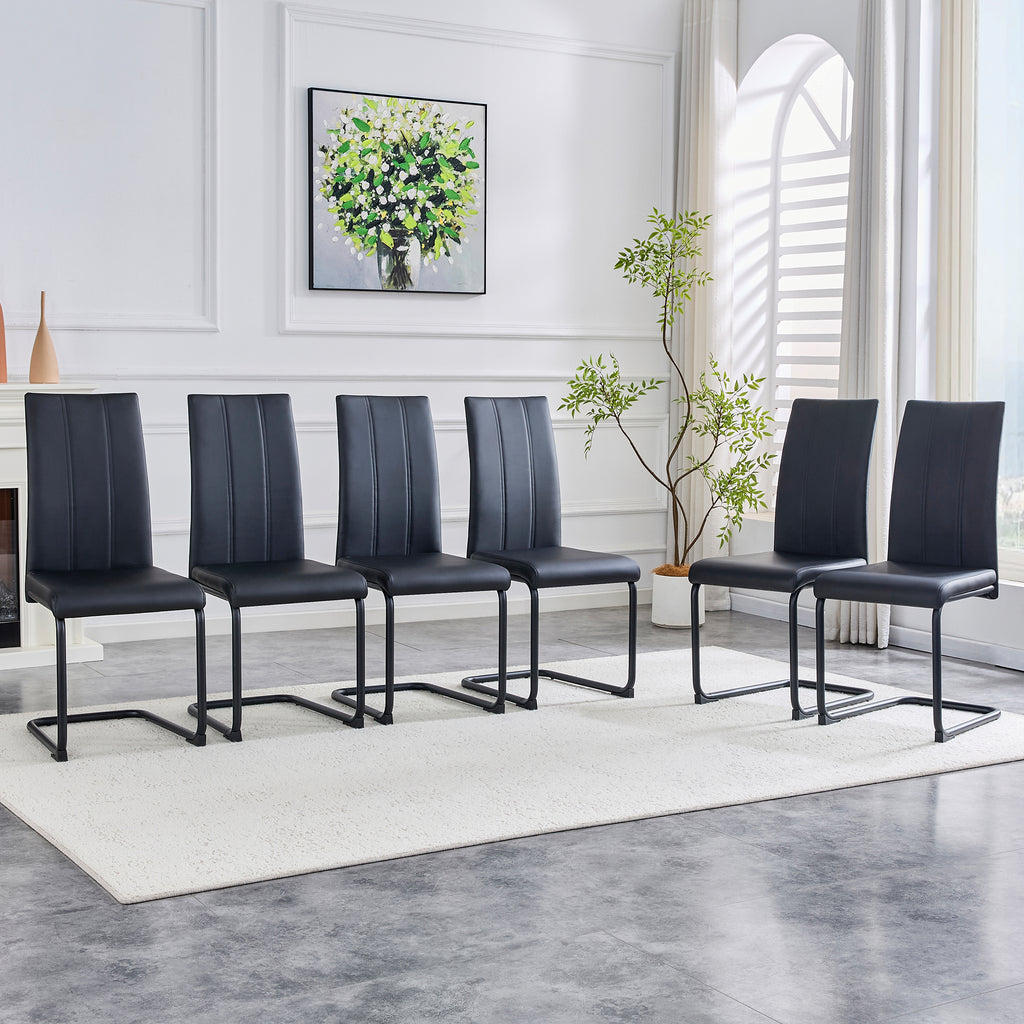 2-Pack PU Upholstered Dining Chairs