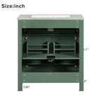 30-Inch Bathroom Vanity with Ceramic Sink - Modern
