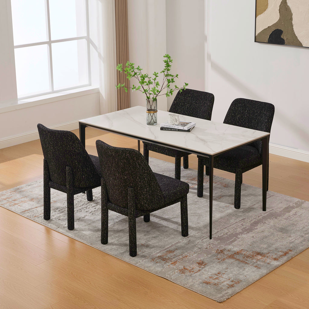 21.46" Wide Modern Minimalist Dining Chair Set of 4