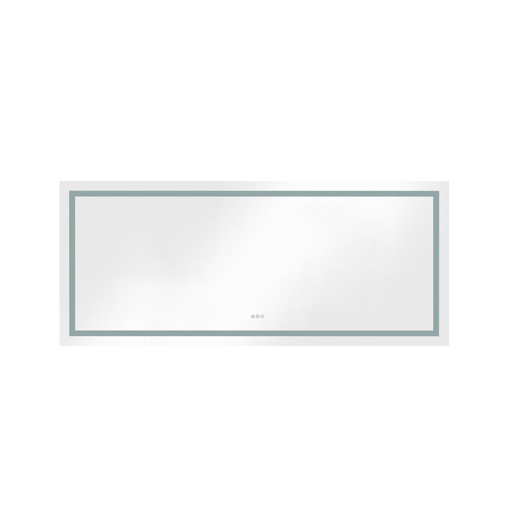 72" x 30" LED Bathroom Mirror with Front and Backlight