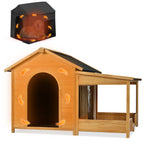 60.2" Large Outdoor Dog House with Insulated Liner