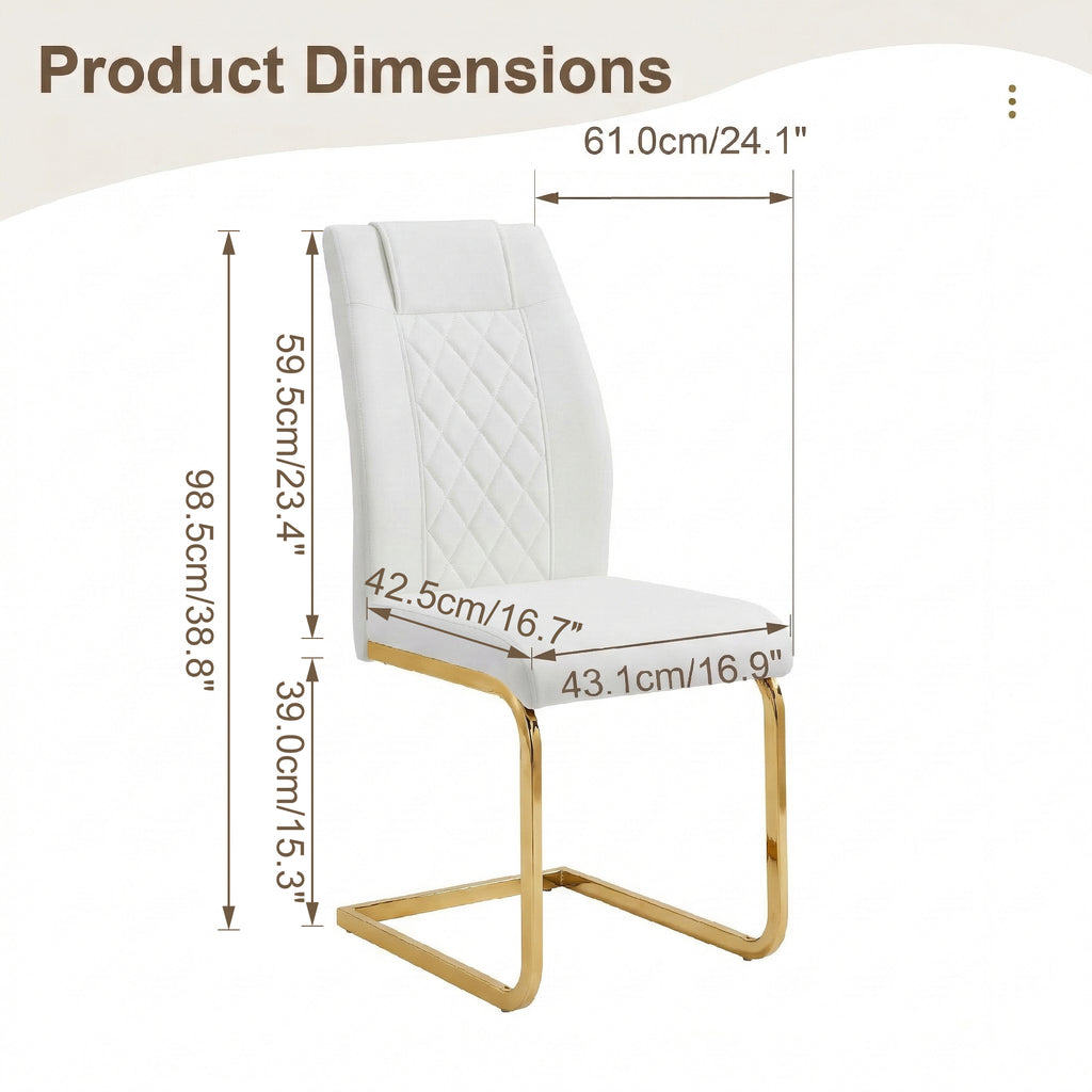 High-Back Dining Chairs Set of 4