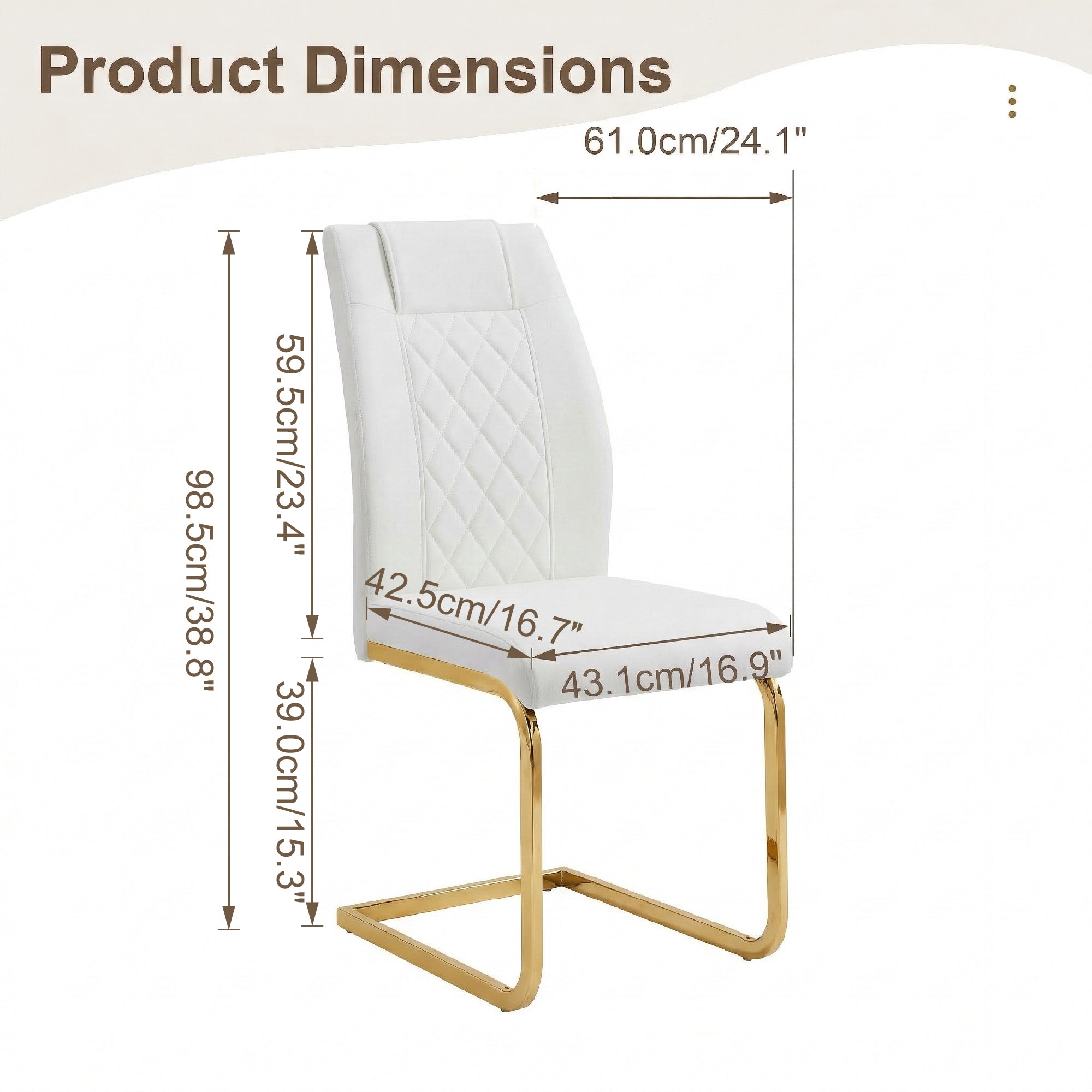 High-Back Dining Chairs Set of 4