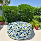 Outdoor Inflatable Ottoman - Coastal Leaves Design