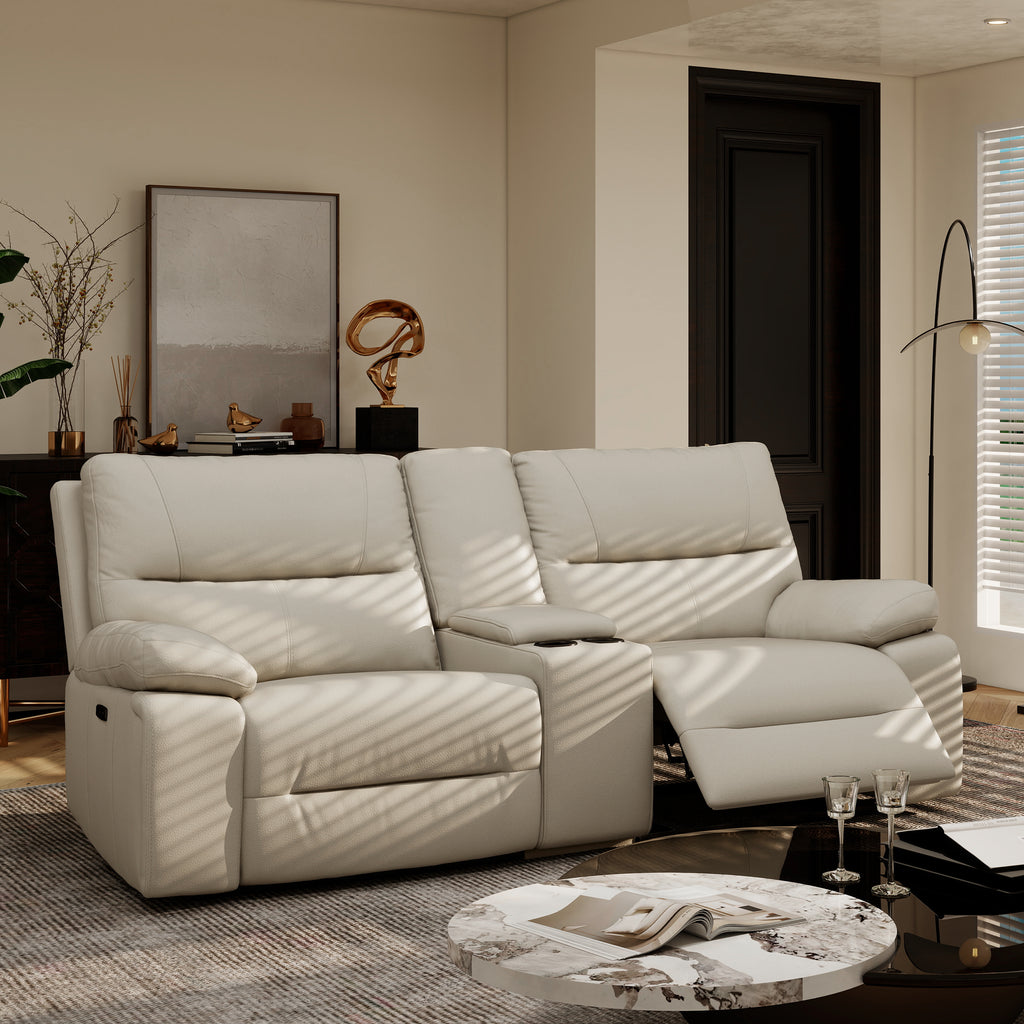 Malibu 79" Modern Power Motion 3-Piece Reclining Loveseat Sofa with Cup Holders
