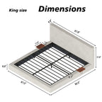 AirFrame King Bed Frame with Adjustable Sliding Side Table