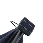 10ft Solar LED Offset Hanging Market Patio Umbrella - Navy Blue