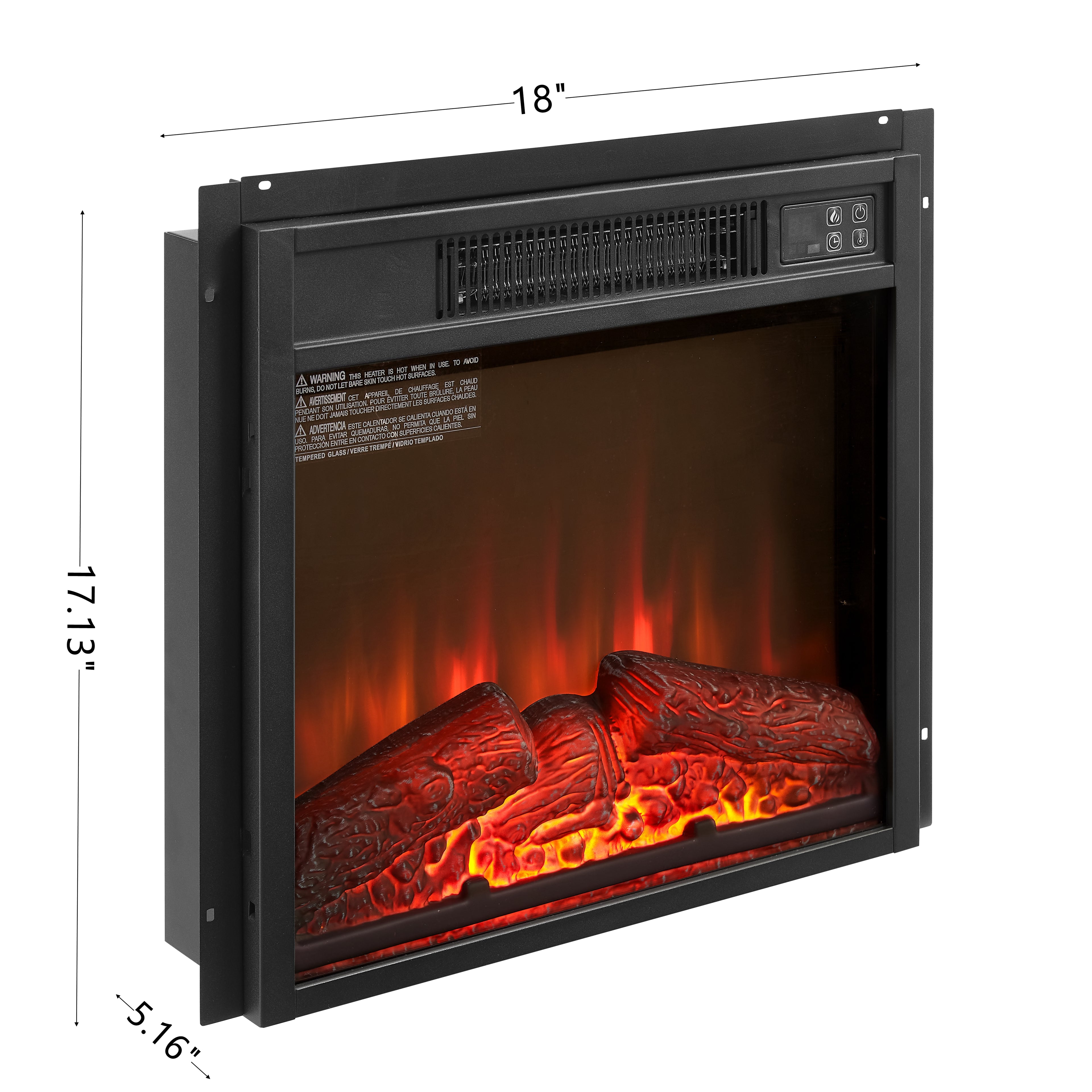 Electric Fireplace Insert 18"
