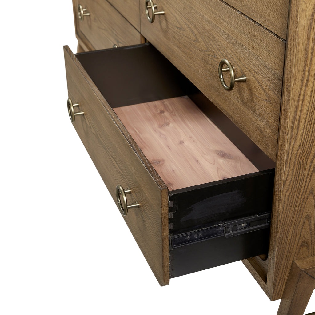 6 Drawer Dresser in Latte Finish