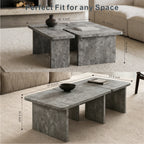 Modular Concrete Coffee Table Set of 2