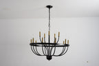 18-Light Chandelier Industrial Iron Candle Chandelier