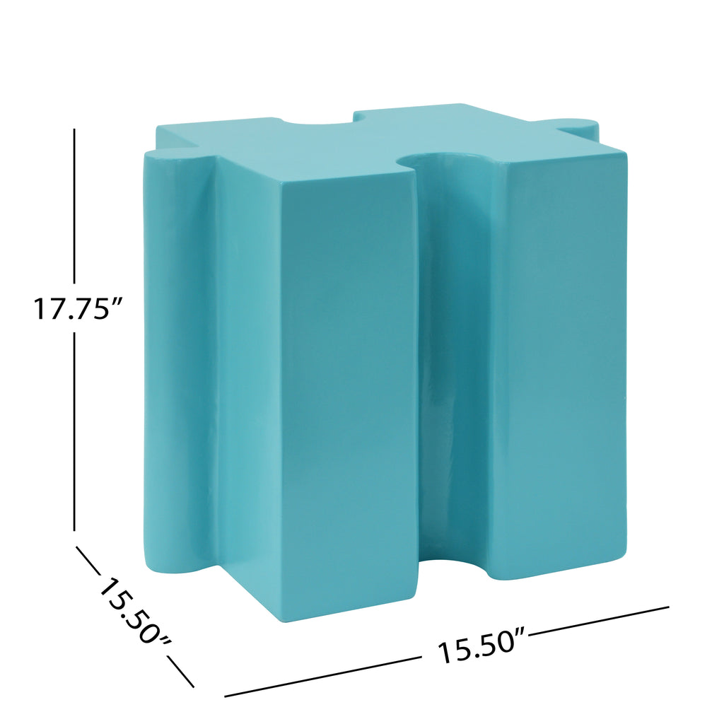 Puzzle Art Side Table - Modular Concave Edge MGO Table