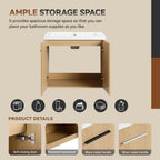 24" Floating Bathroom Vanity with Sink, Light