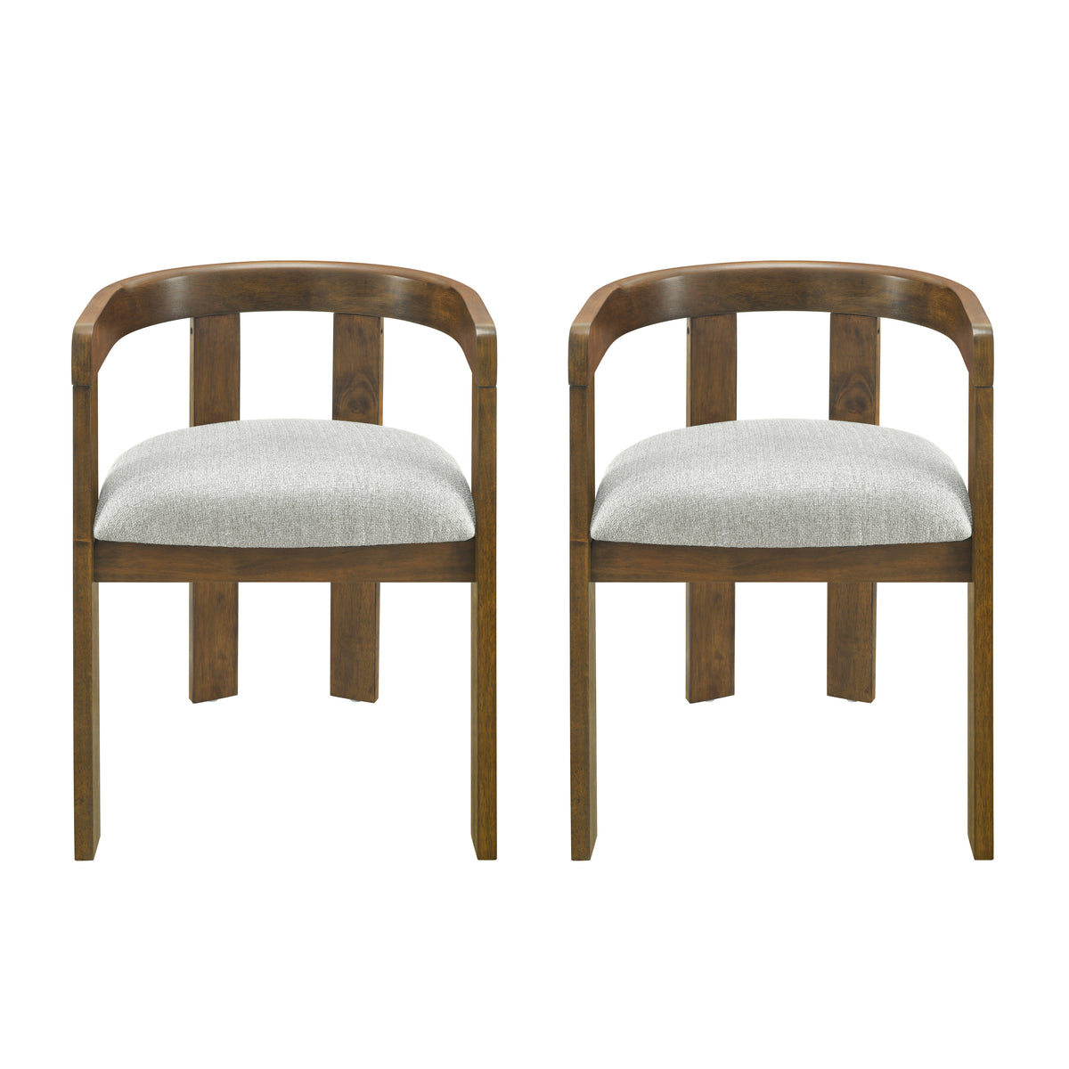 Modern Barrel Dining Chairs Set of 2