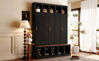 U-Can Farmhouse Entryway Storage Cabinet Coat Closet