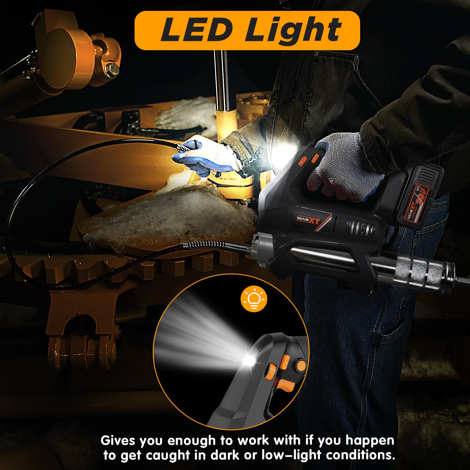 Heavy Equipment Grease Gun Cordless