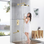 Luxury 3-Function Shower System Set - Solid