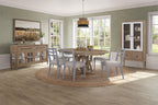 Ladderback Side Dining Chair Set of 2 in Ocean Finish